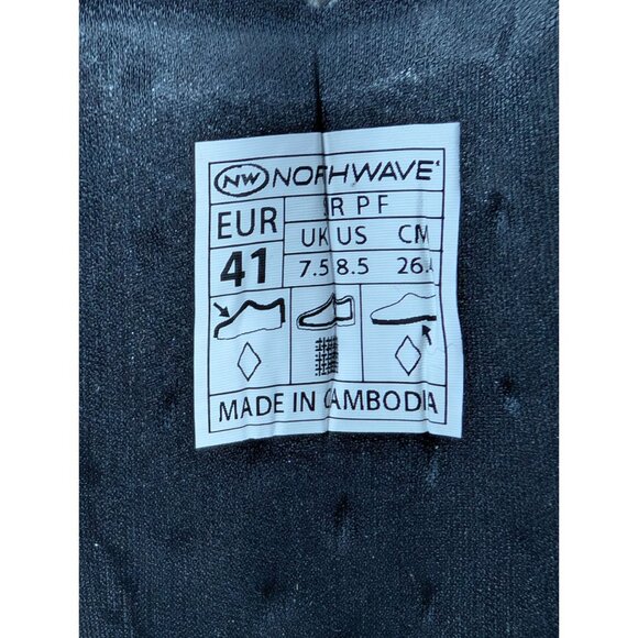 Northwave Core WMN Womens 8.5 Cycling Shoes Gray Green Hook Loop Closure EUC - Picture 8 of 8